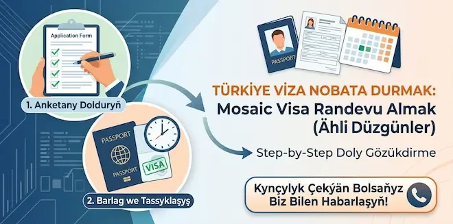 Türkiye Viza Nobata Durmak: Mosaic Visa Randevu Almak